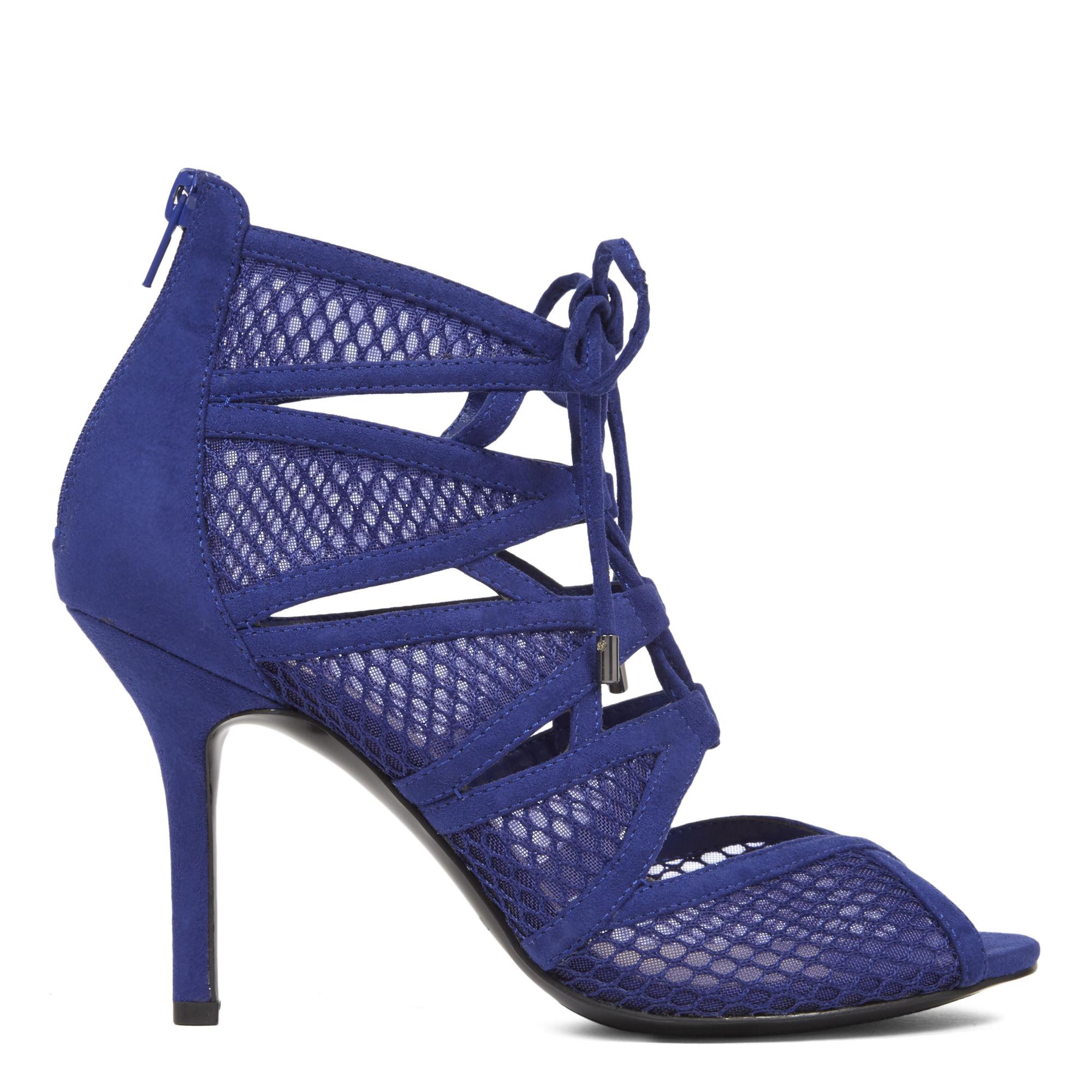 Nine West Synthetic Arrietty Caged Sandals in Blue - Lyst